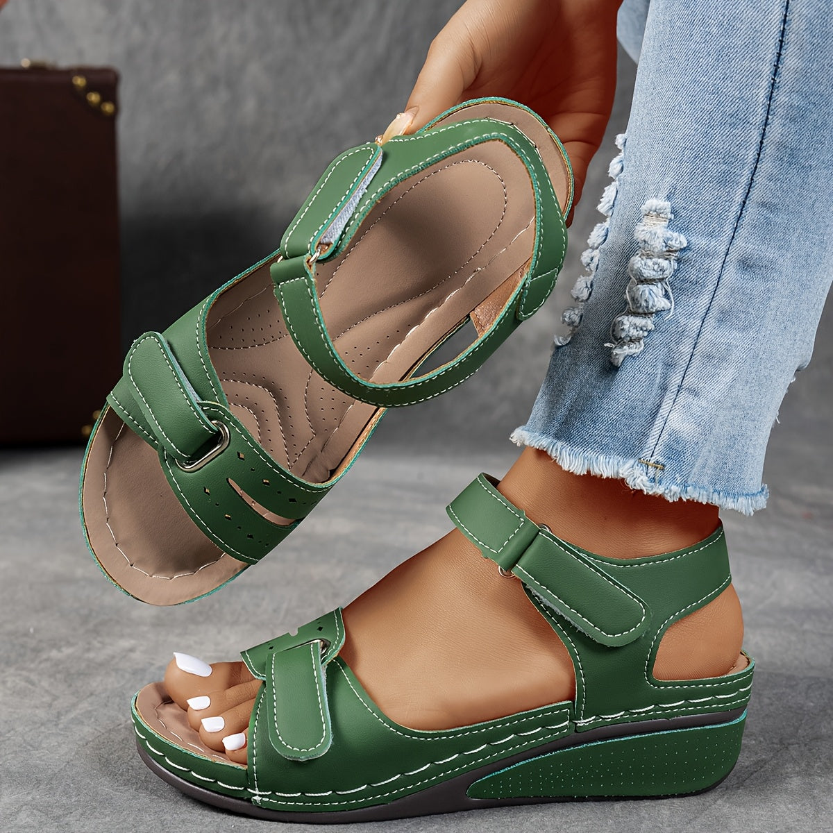 Green / 10.5 / Wide fit
